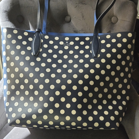 Kate Spade Reverable Polka Dot Tote Bag - Picture 2 of 10
